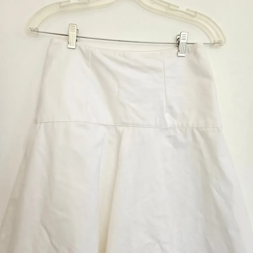 Zara ZW Collection Cape Skirt White Minimalist Maxi Thick Full Vacation Wmoen XS - Picture 8 of 13